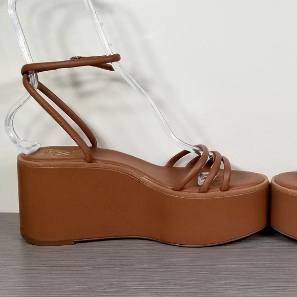 Vince Camuto Graceny Platform Sandal, Brown Leather, Womens Size 10 - Picture 6 of 12